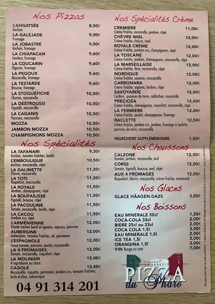 Menu_Pizza du Pharo_Marseille_image_2