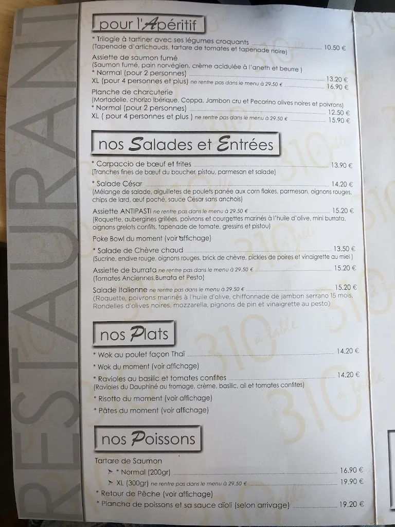 Menu_310 à table_Oullins-Pierre-Bénite_image_2