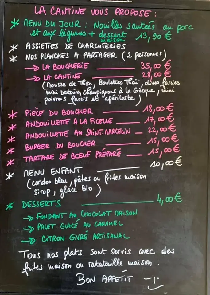Menu_La Cantine de la Boucherie_Thoronet_image_1