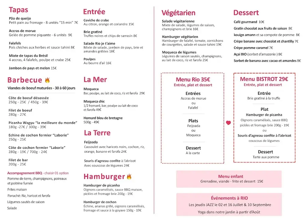 Menu_Restaurant « RIO JE T’AIME »_Tignet_image_1