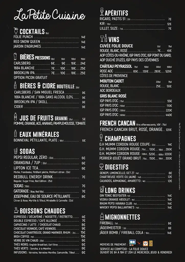 Menu_La Folie Douce Les Arcs_Bourg-Saint-Maurice_image_1