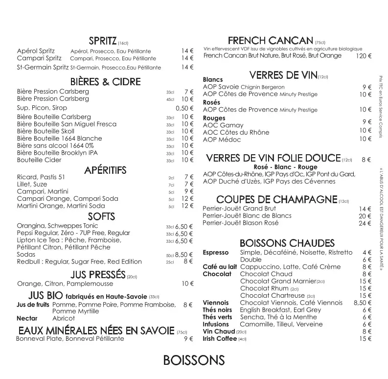 Menu_La Folie Douce Les Arcs_Bourg-Saint-Maurice_image_3