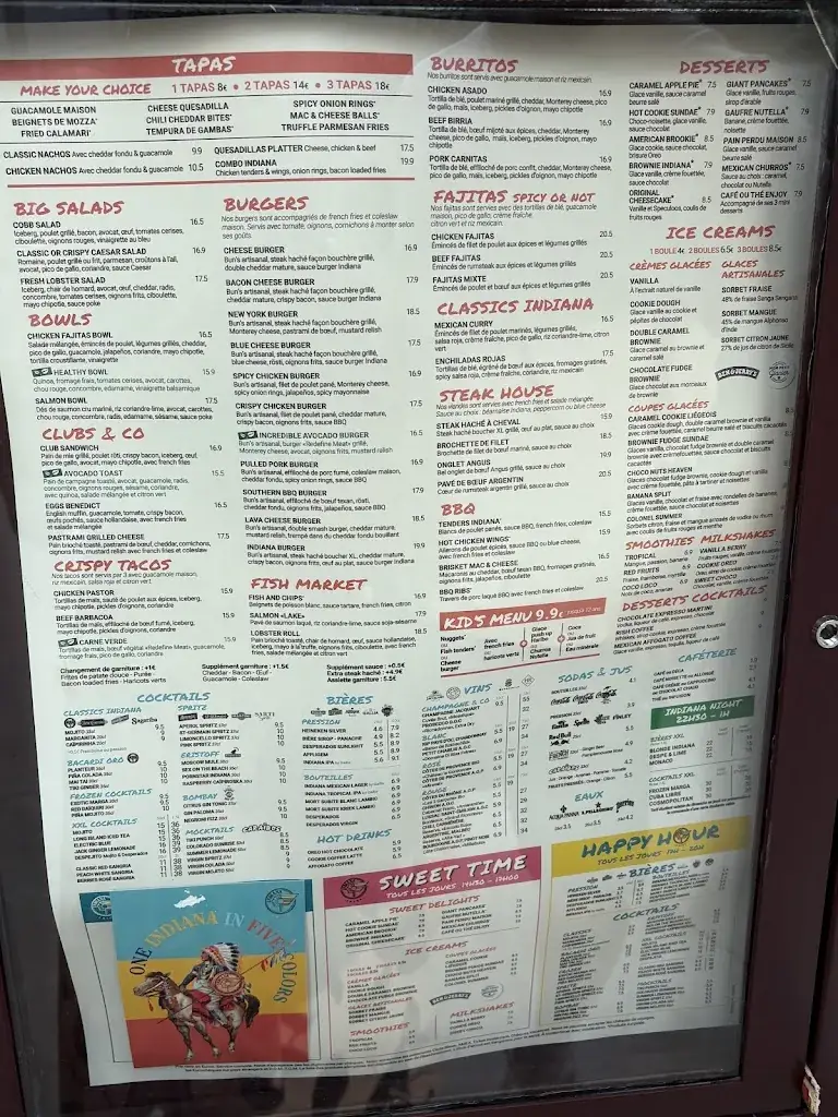 Menu_Indiana Café - Plan de Campagne_Pennes-Mirabeau_imagen_1