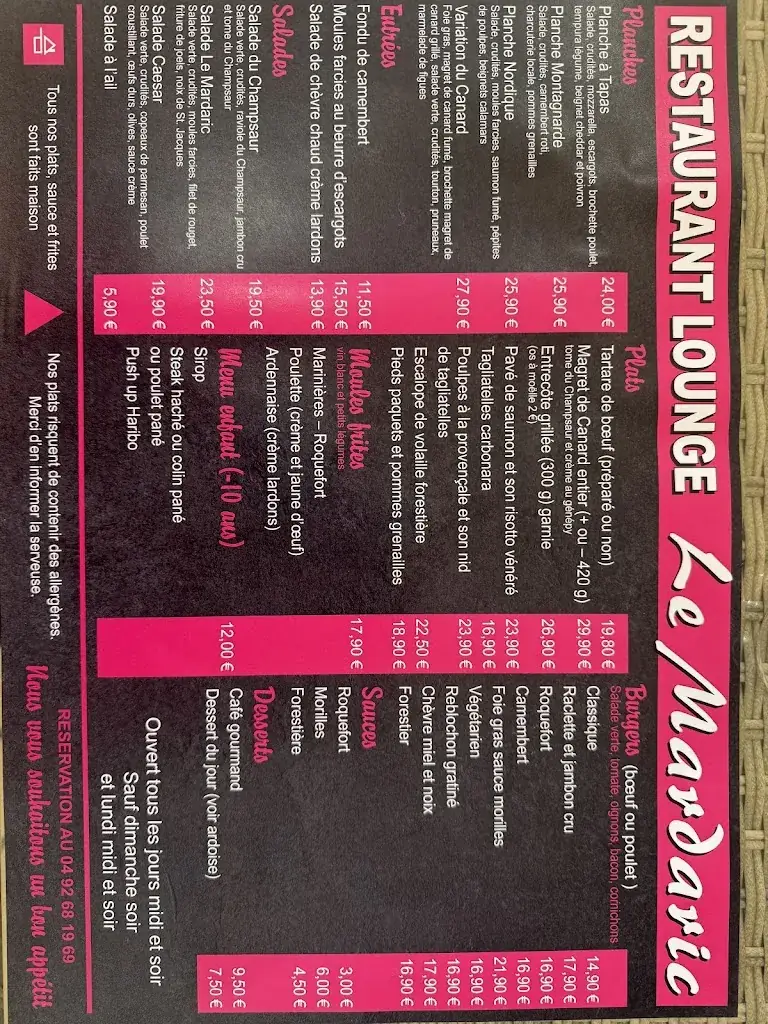 Restaurant Lounge le Mardaric restaurant in Peyruis