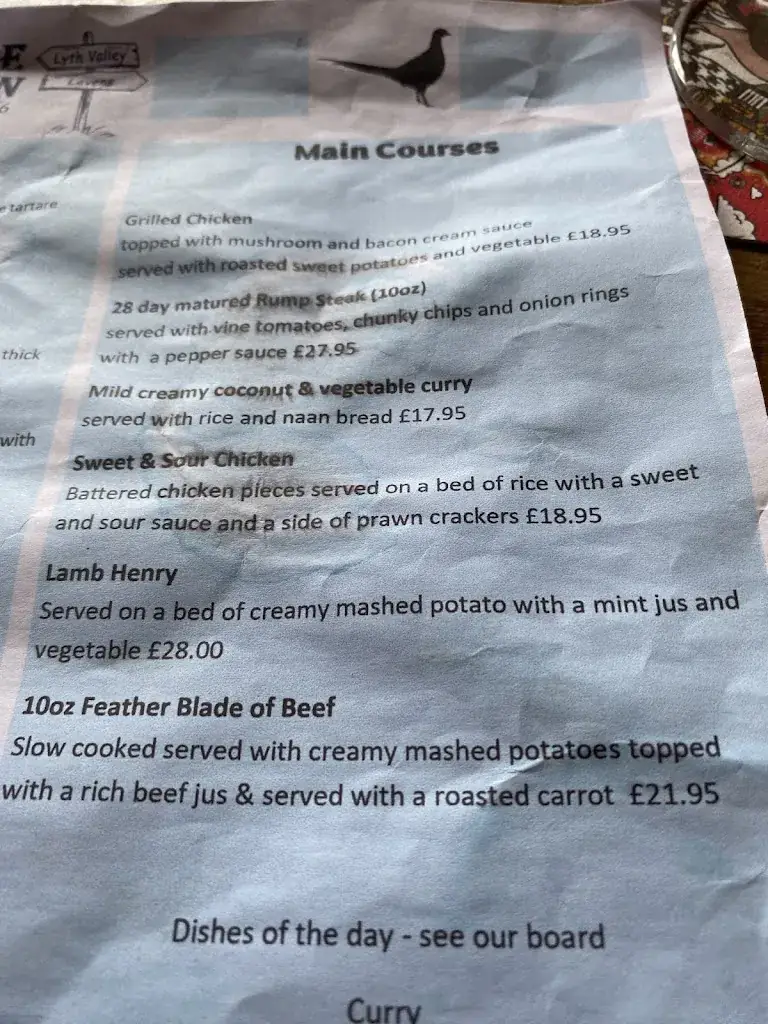 Menu_Gilpin Bridge Country Inn_Kingdom_image_2