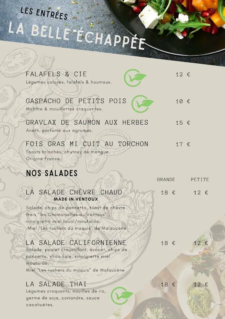 Menu_La Belle Echappée_Malaucène_image_2