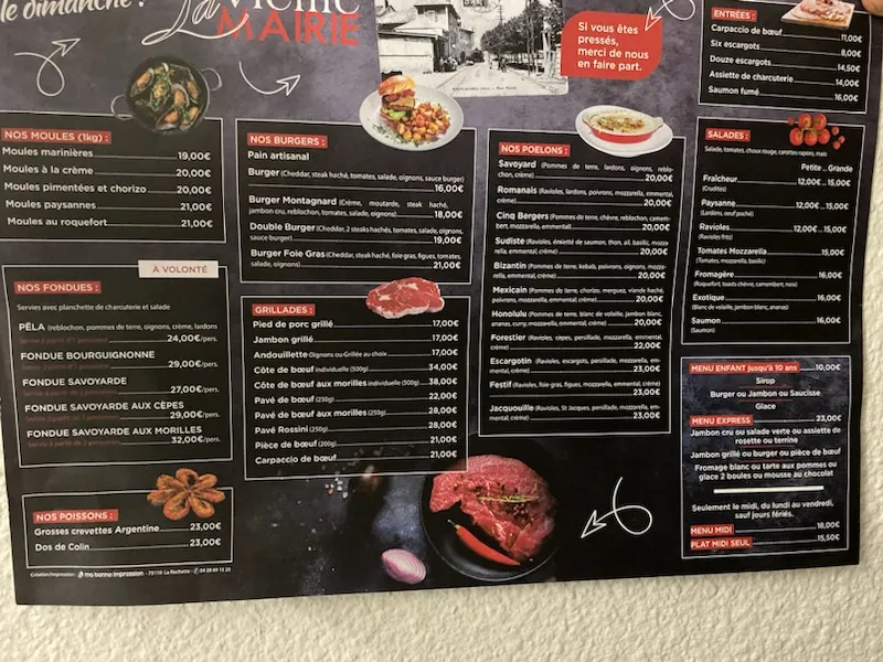 Menu_Restaurant-grill La Vieille Mairie_Pontcharra_immagine_2