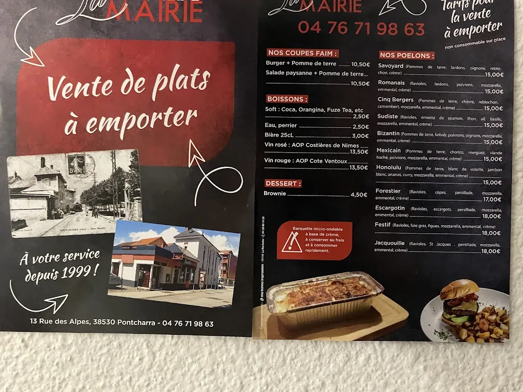 Menu_Restaurant-grill La Vieille Mairie_Pontcharra_immagine_3