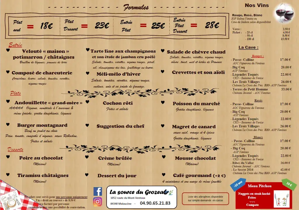 Menu_La Source Du Grozeau_Malaucène_image_1