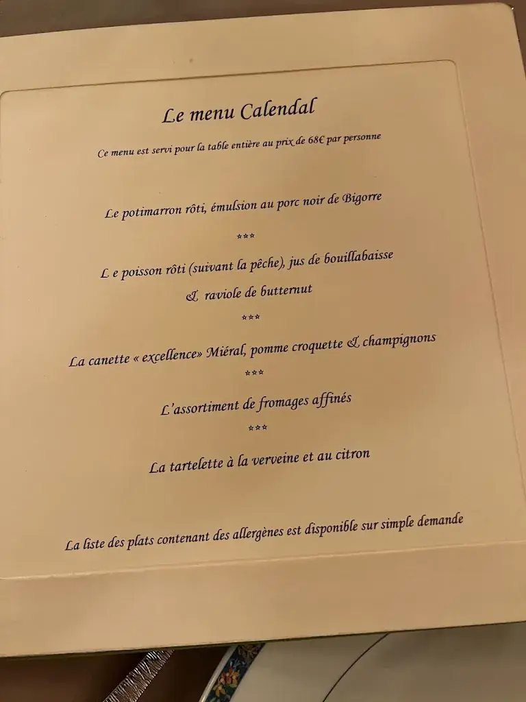 Menu_Restaurant L'Oustalet Maianen_Maillane_image_1