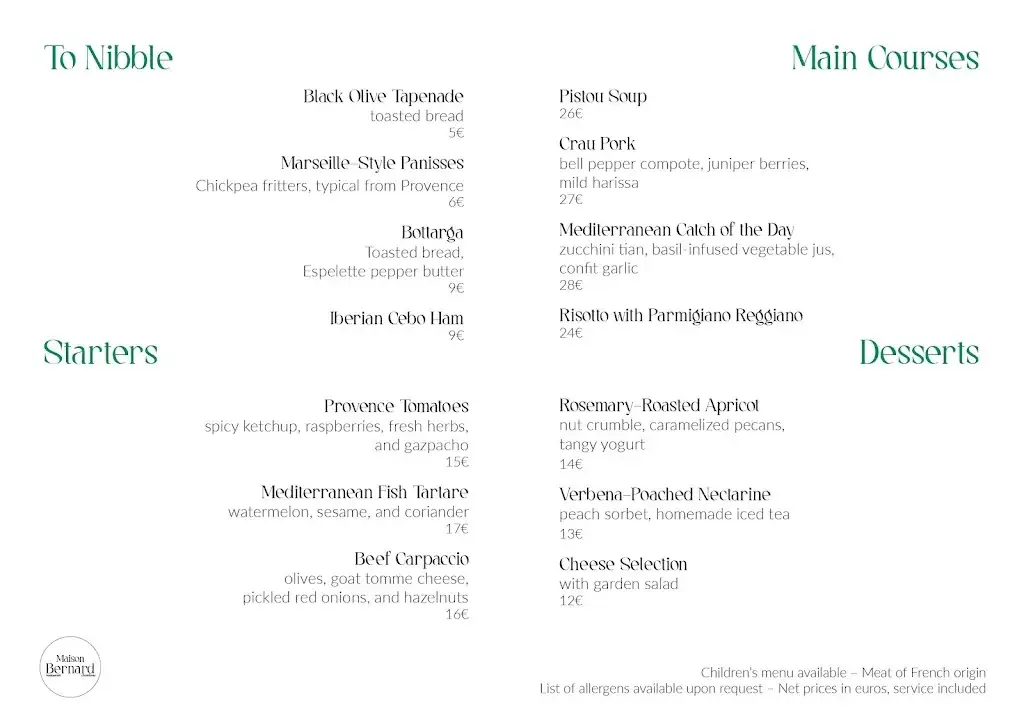 Menu_Maison Bernard_Maillane_image_2