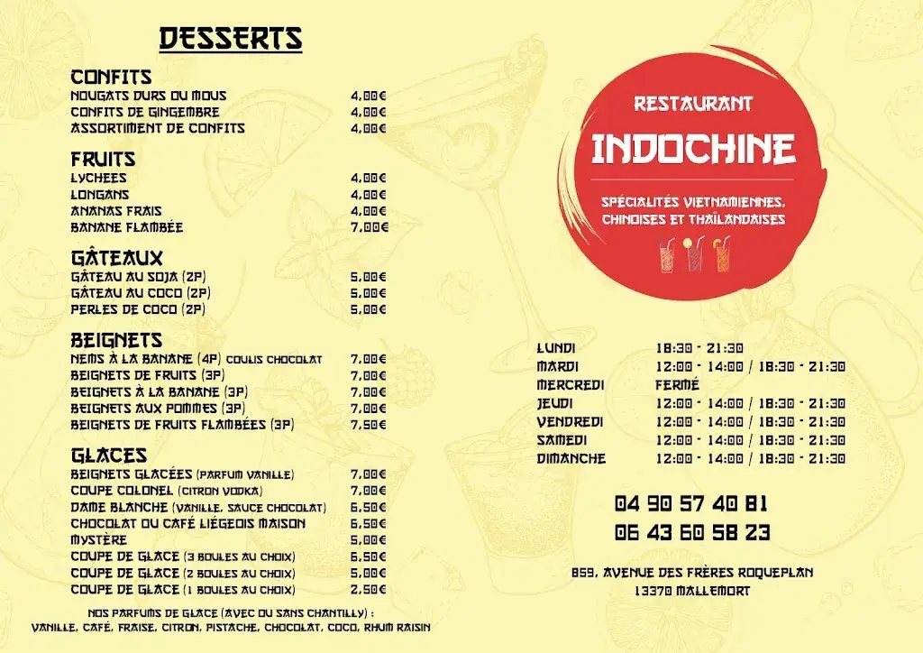 Menu_Indochine - Restaurant à Mallemort_Mallemort_image_3