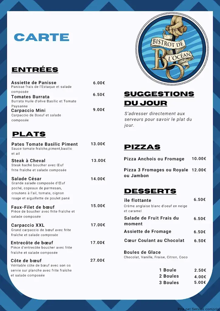 Menu_Bistrot de L'océan_Marseille_image_1