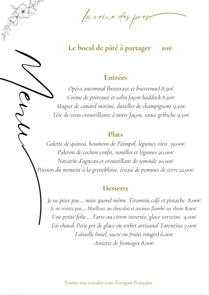Menu_Restaurant La Reine des Prés_Mane_image_1