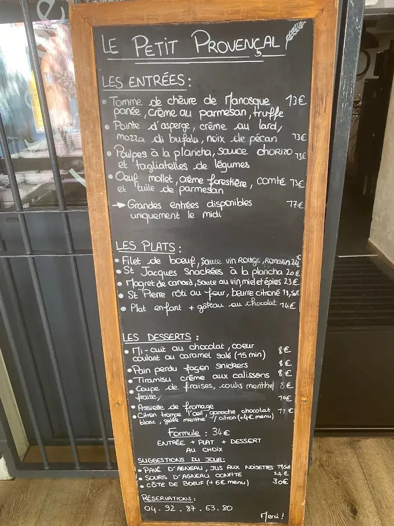 Menu_Le Petit Provençal - Restaurant Manosque_Manosque_image_1
