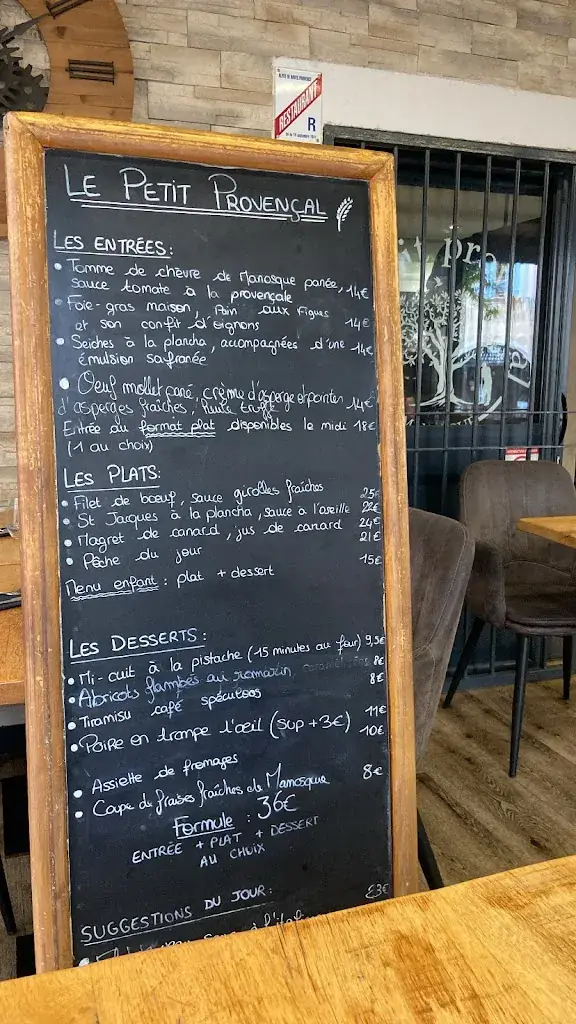 Menu_Le Petit Provençal - Restaurant Manosque_Manosque_image_2