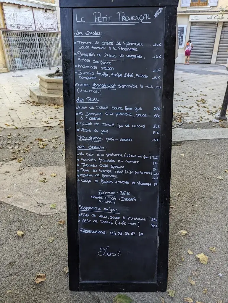 Menu_Le Petit Provençal - Restaurant Manosque_Manosque_image_4