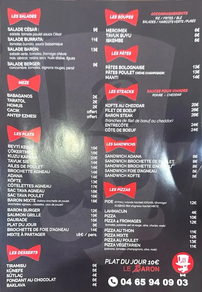 Menu_Le Baron Restaurant_Marignane_image_1