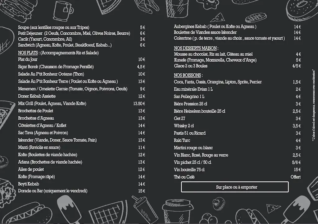 Menu_Restaurant Marignane Au p'tit Bonheur_Marignane_image_2