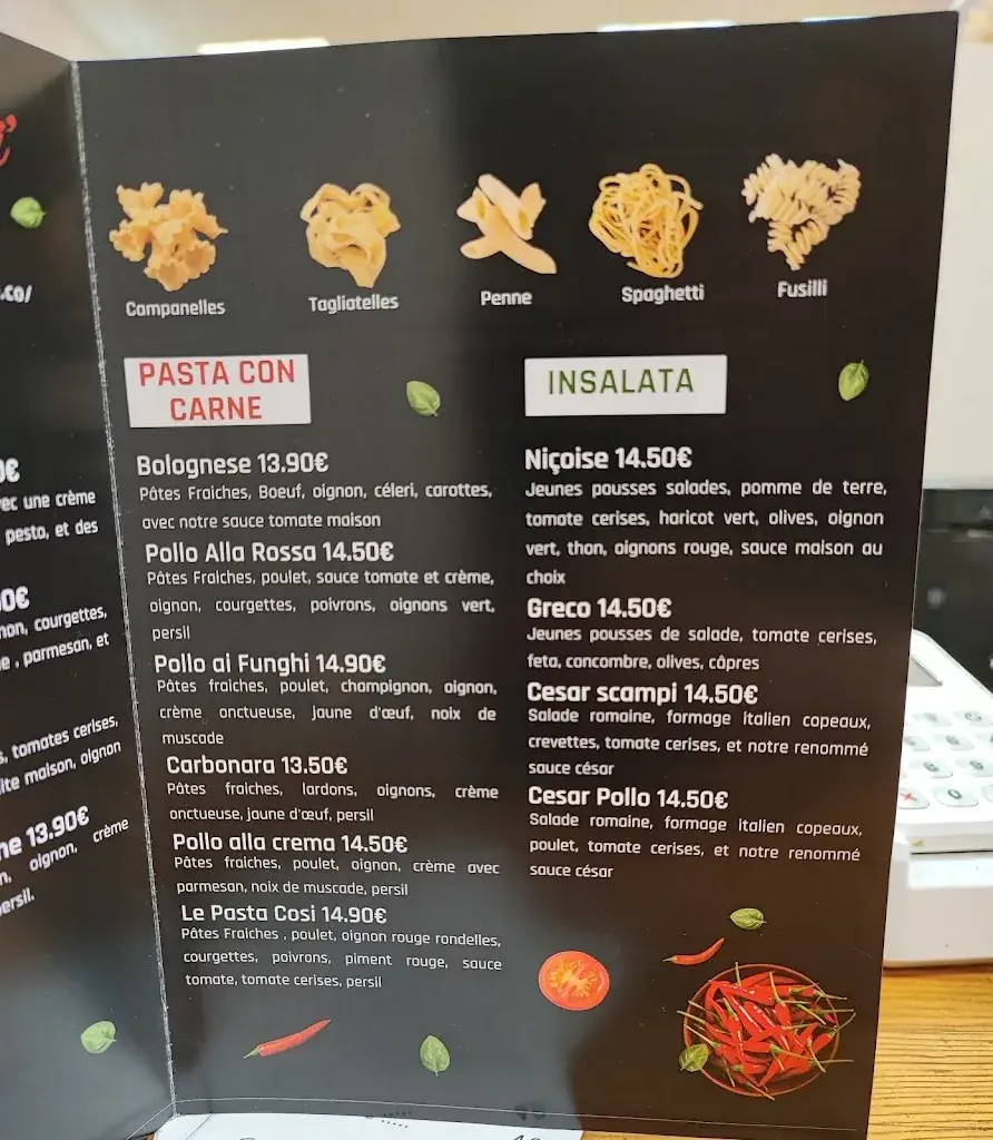 Menu_Pasta Casi'The best of Pasta_Marignane_image_4