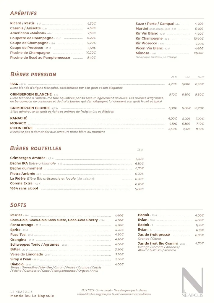 Menu_Le Néapolis_Mandelieu-la-Napoule_image_2