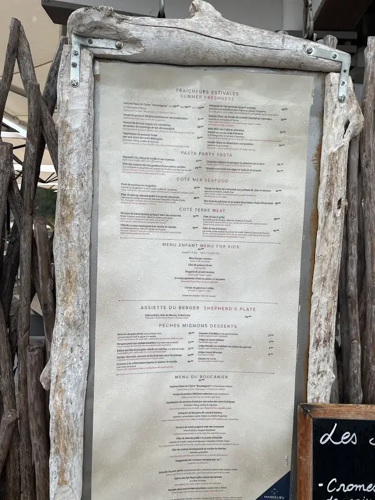 Menü_Restaurant Le Boucanier_Mandelieu-la-Napoule_Bild_1