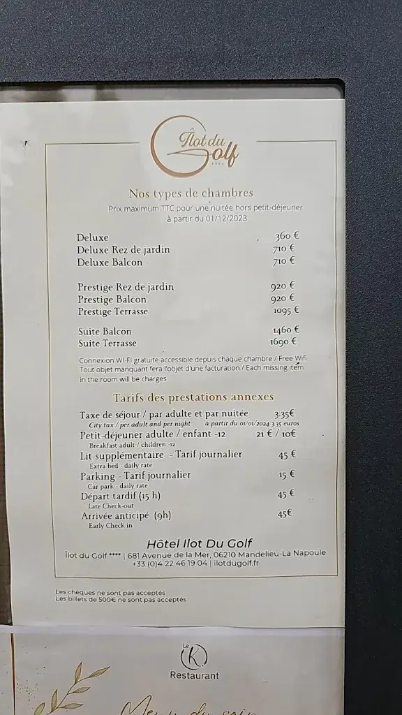Menu_Restaurant le K_Mandelieu-la-Napoule_image_1