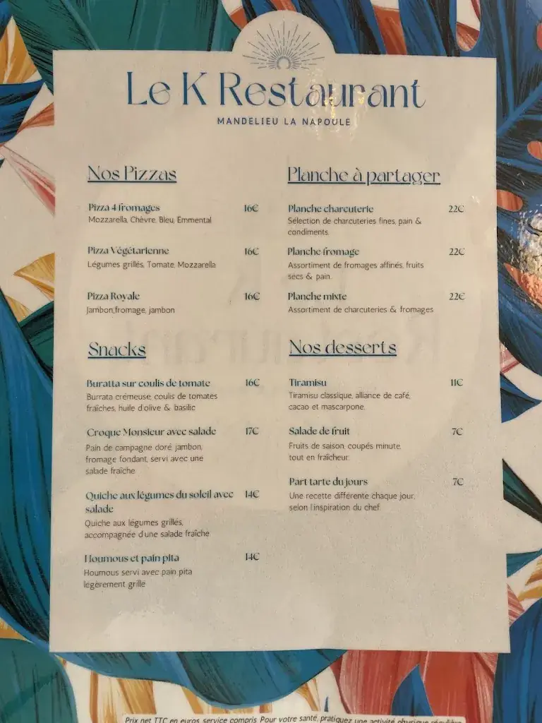 Menu_Restaurant le K_Mandelieu-la-Napoule_image_4