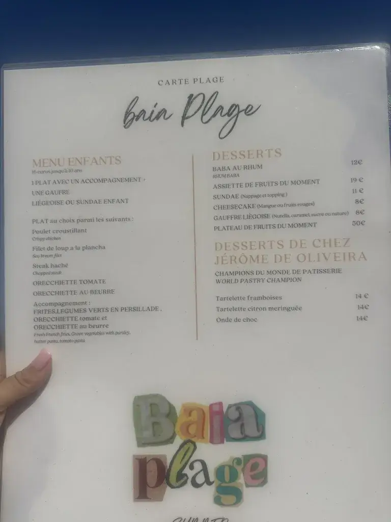 Menu_BAIA PLAGE_Mandelieu-la-Napoule_image_2