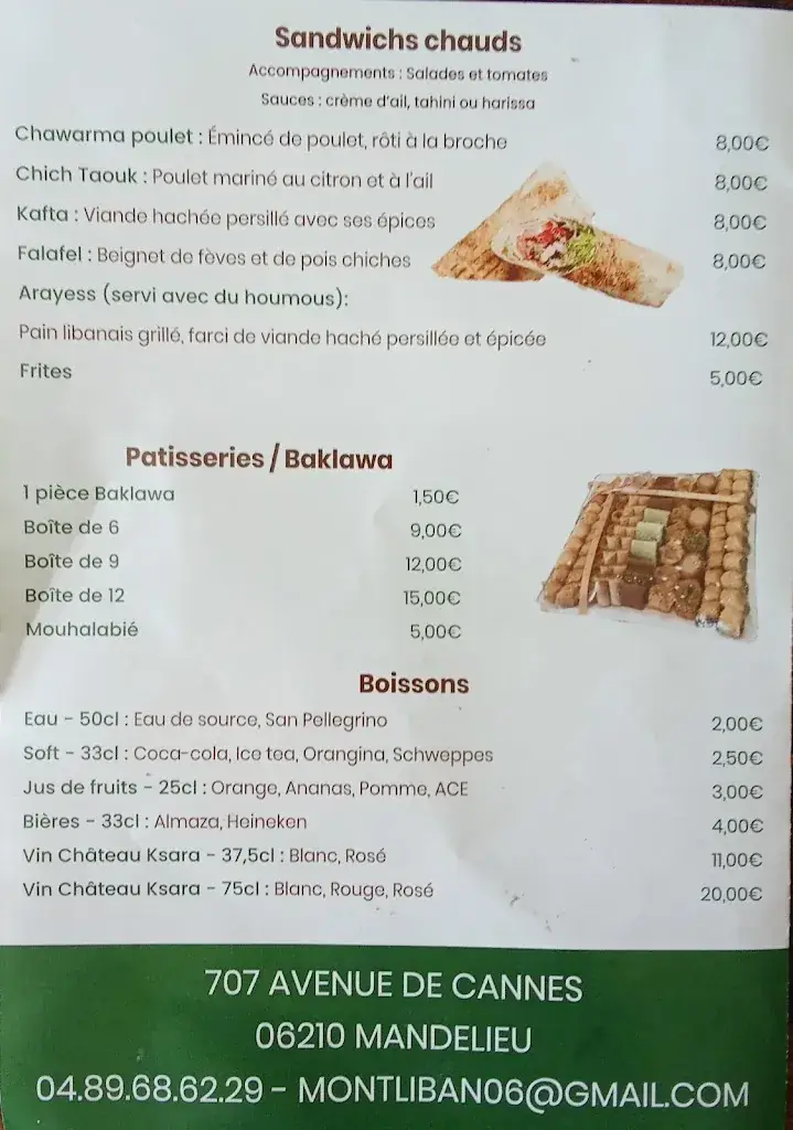 Menu_Mont Liban Mandelieu_Mandelieu-la-Napoule_image_1