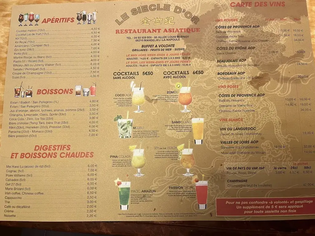 Menu_Le Siècle d'Or_Mandelieu-la-Napoule_image_4