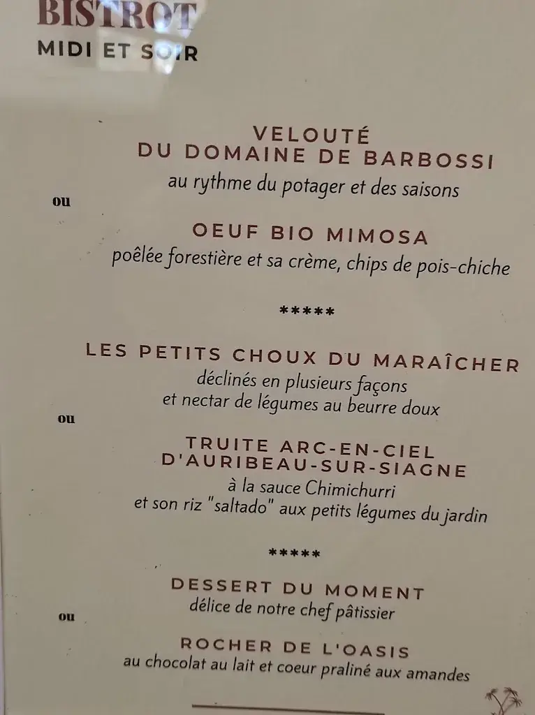 Menu_Bistrot de L'Oasis_Mandelieu-la-Napoule_image_3