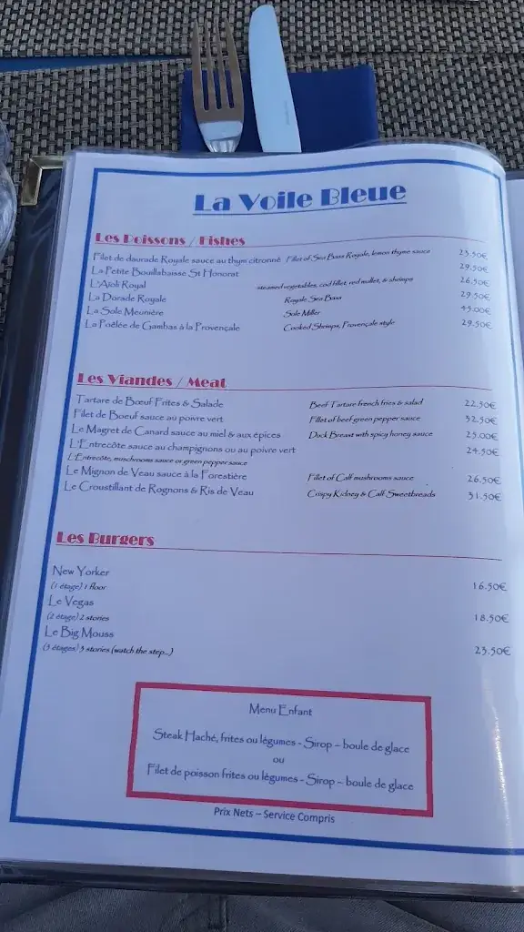 Menu_La Voile Bleue - Restaurant Mandelieu-la-Napoule_Mandelieu-la-Napoule_image_4