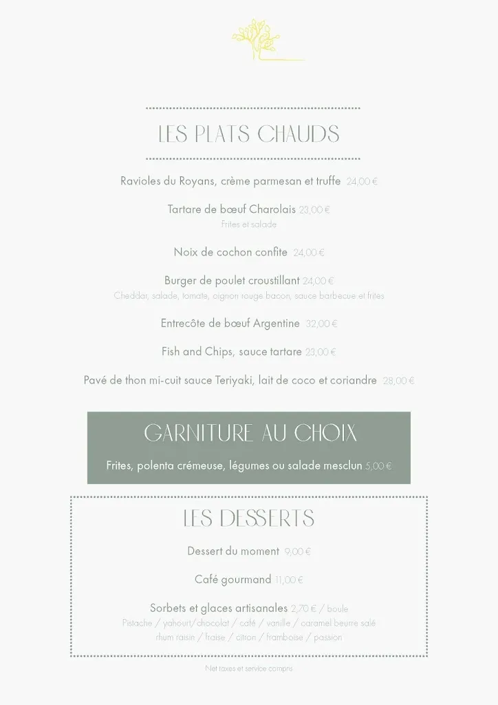 Menu_L'Arbre Jaune - Restaurant Riviera Golf de Barbossi_Mandelieu-la-Napoule_image_1