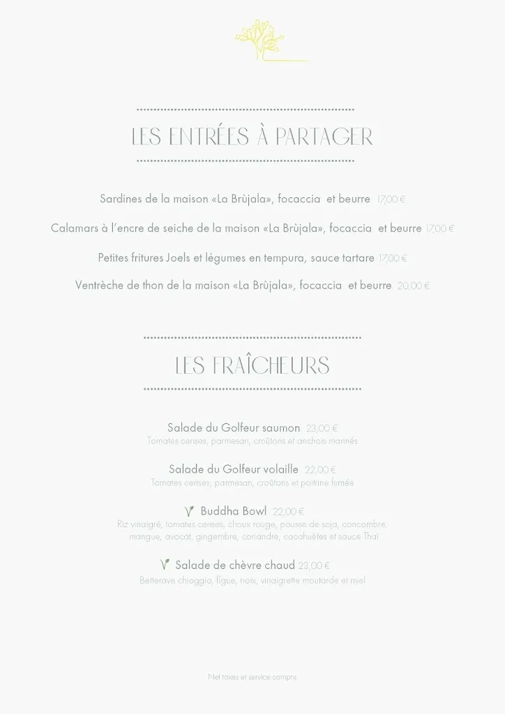 Menu_L'Arbre Jaune - Restaurant Riviera Golf de Barbossi_Mandelieu-la-Napoule_image_2
