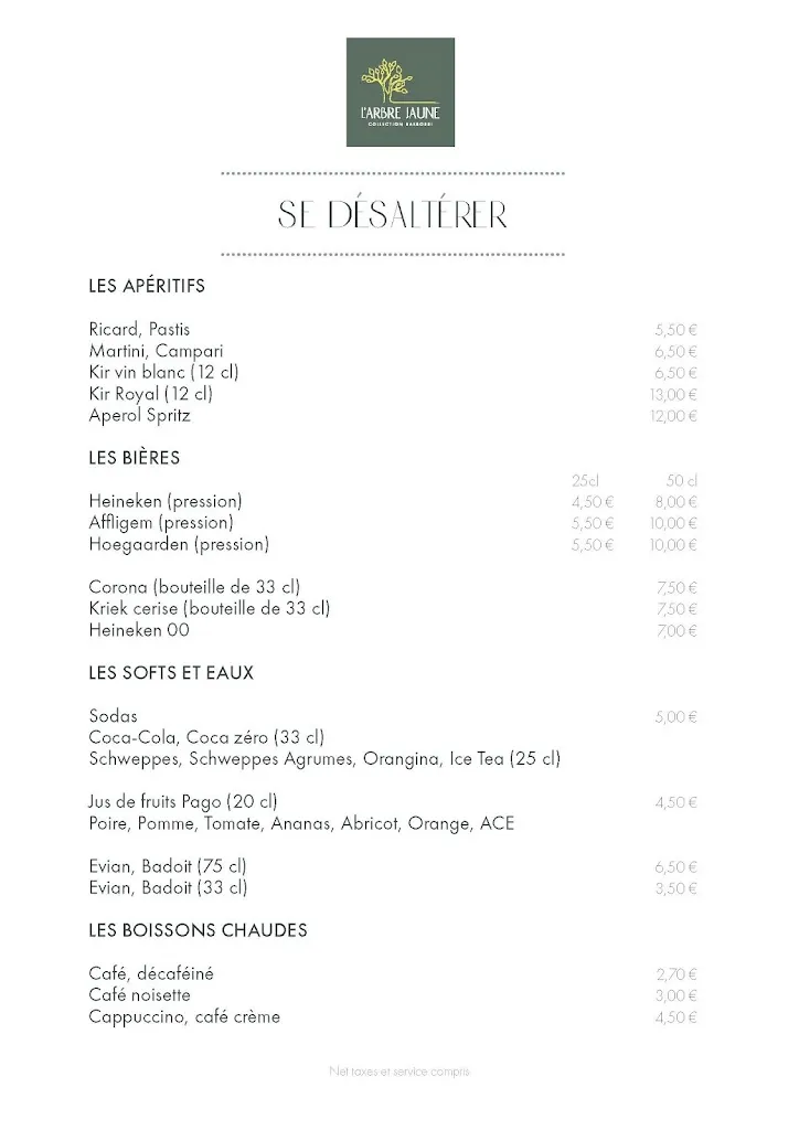 Menu_L'Arbre Jaune - Restaurant Riviera Golf de Barbossi_Mandelieu-la-Napoule_image_3