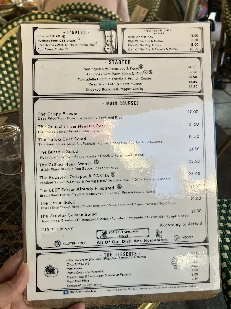 Menu_Bistrot l’Horloge_Marseille_immagine_3