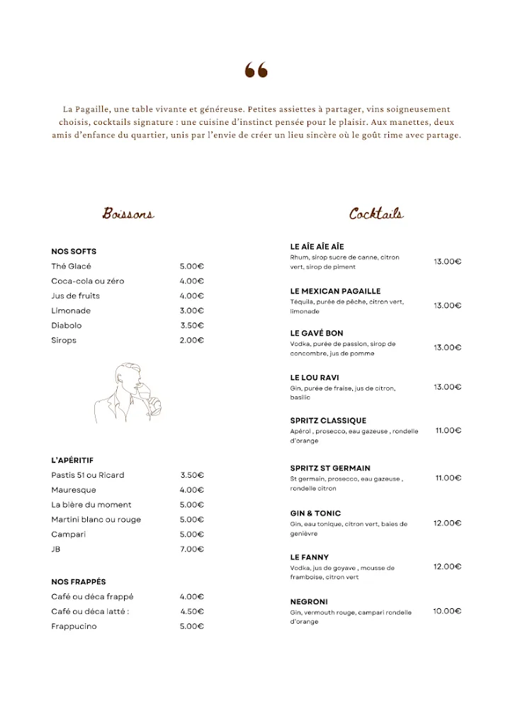 Menü_La Pagaille Restaurant, Lounge & Cocktail_Marseille_Bild_1