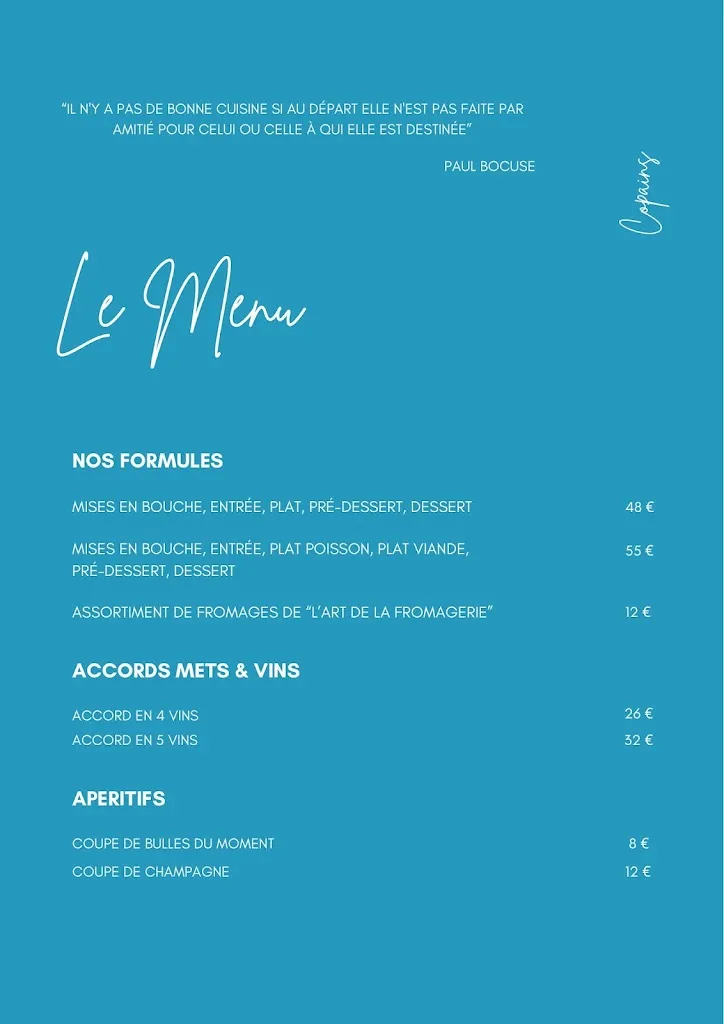 Menu_Copains - Restaurant Marseille_Marseille_image_1
