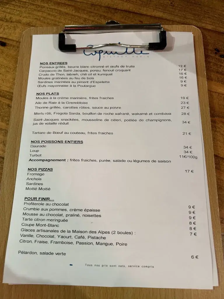 Menu_Coquille - Bistrot Marin_Marseille_image_2