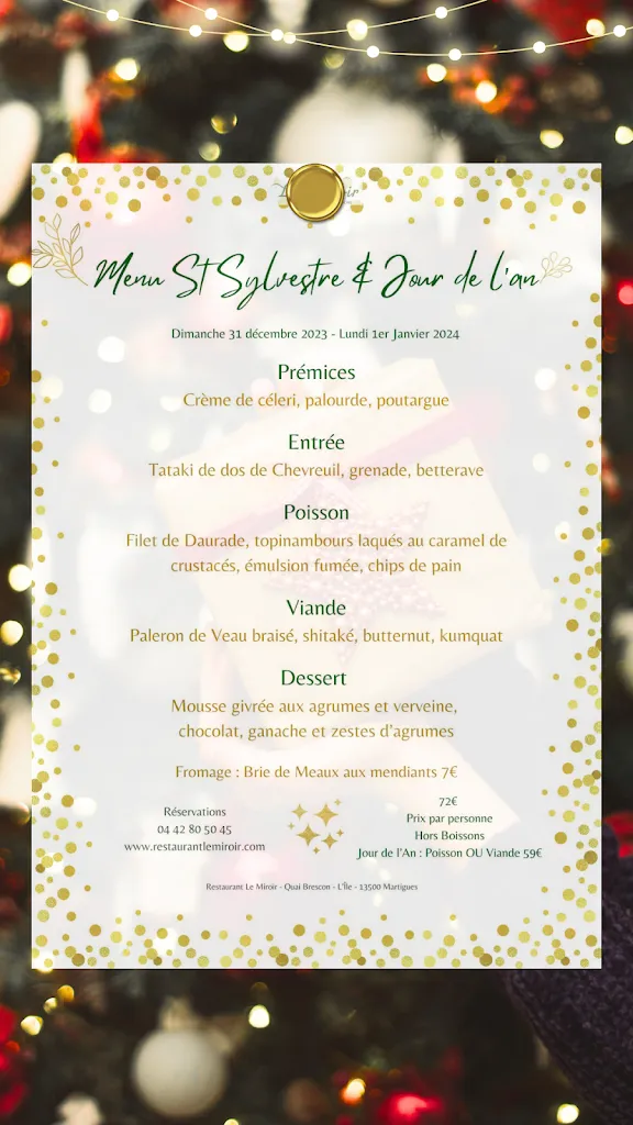 Menu_Le Miroir - Restaurant Martigues_Martigues_image_2