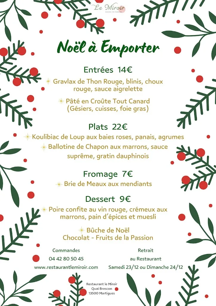 Menu_Le Miroir - Restaurant Martigues_Martigues_image_3