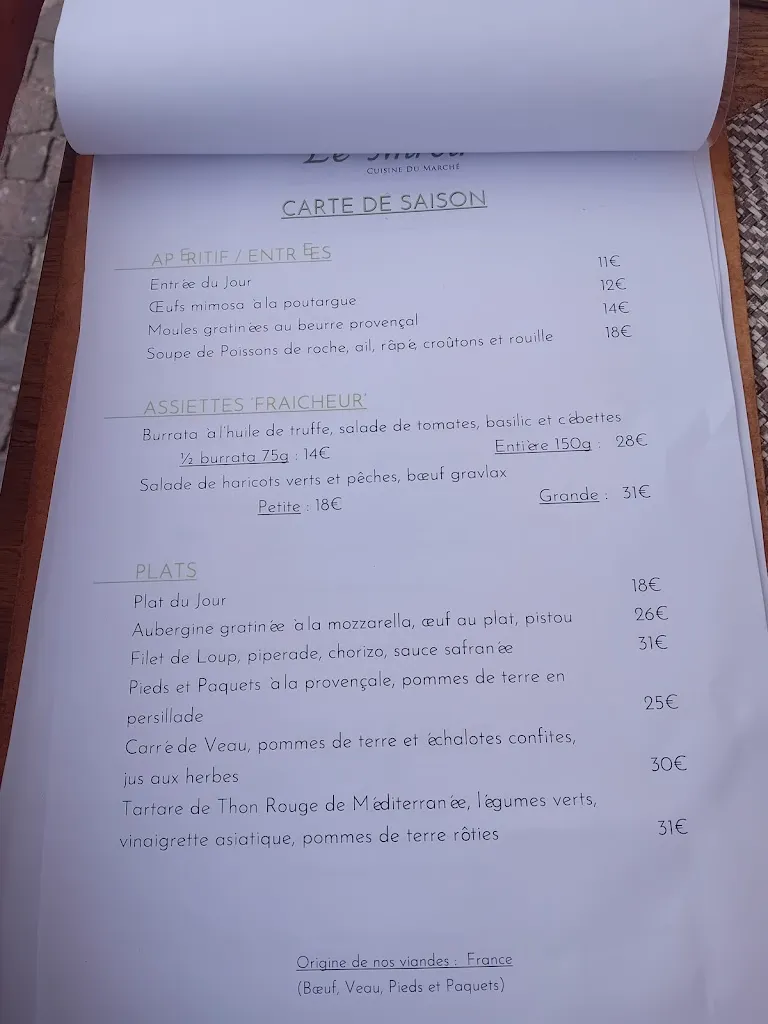 Menu_Le Miroir - Restaurant Martigues_Martigues_image_4