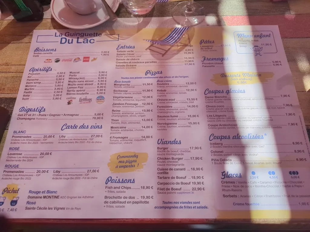 Menu_La Guinguette du Lac_Pierrelatte_image_1