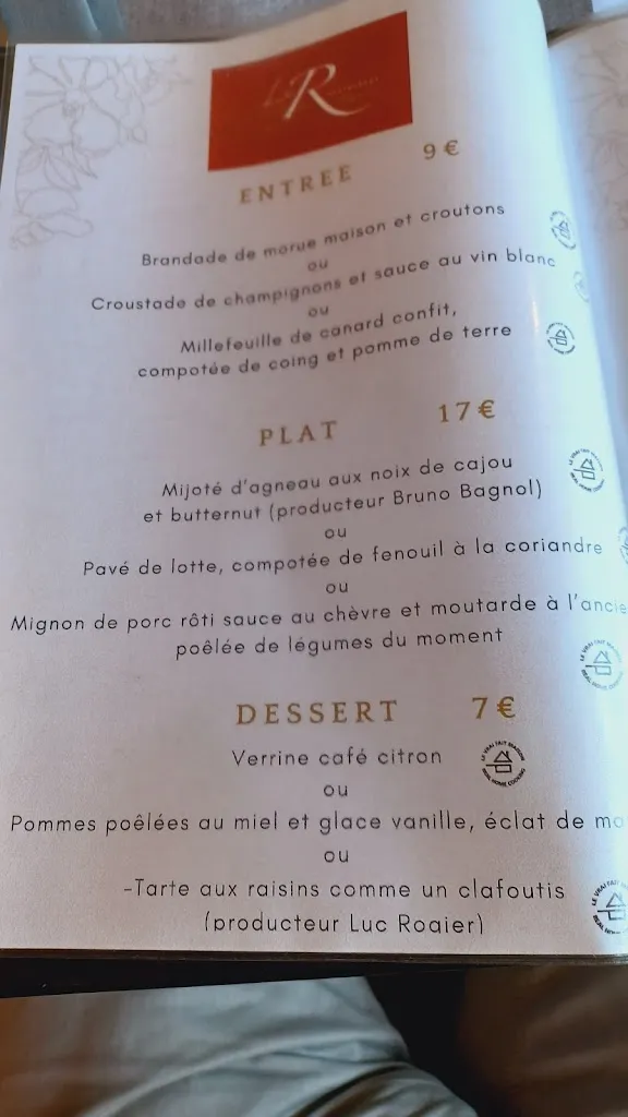 Menu_Le R restaurant Mazan_Mazan_image_1
