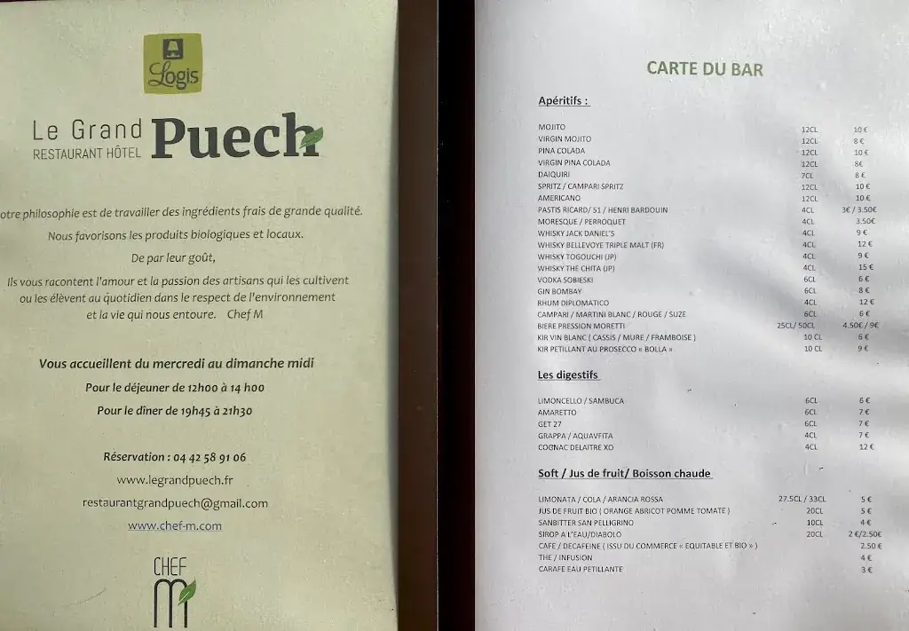Menu_Hôtel le Grand Puech_Mimet_image_2