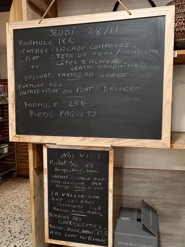 Menu_Bar du Cours Chez Roland_Mollégès_image_1