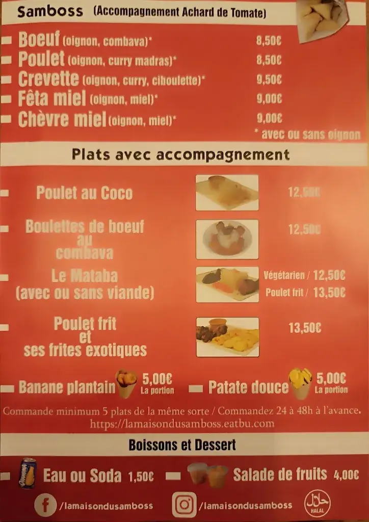 Menu_La Maison du Samboss_Avignon_immagine_1