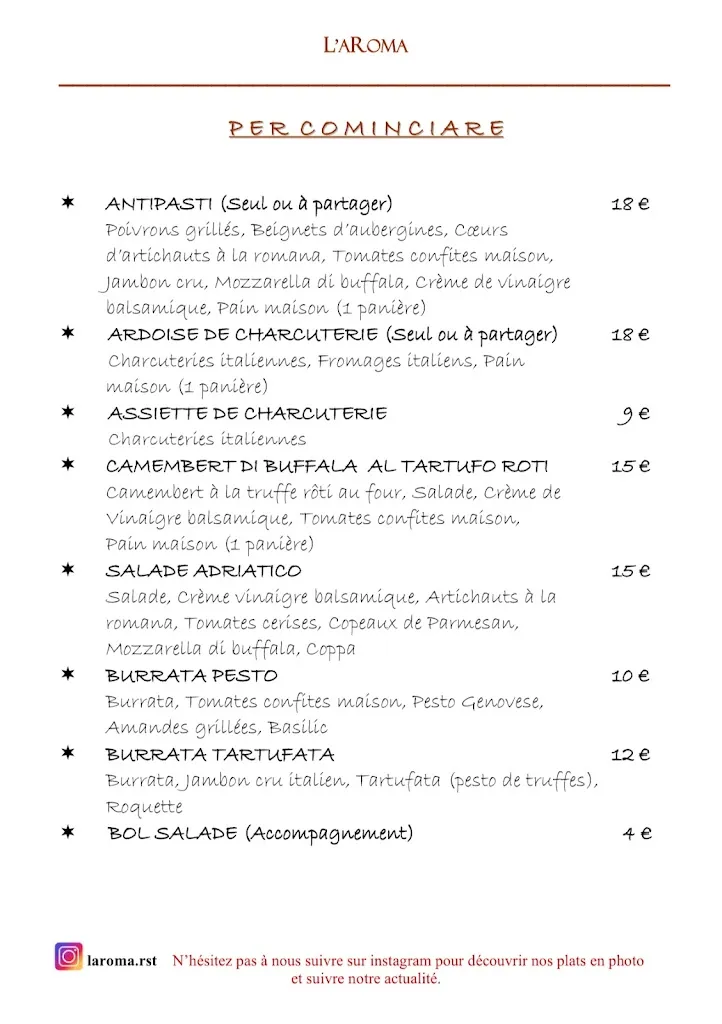 Menu_Restaurant L'aRoma_Morières-lès-Avignon_image_1
