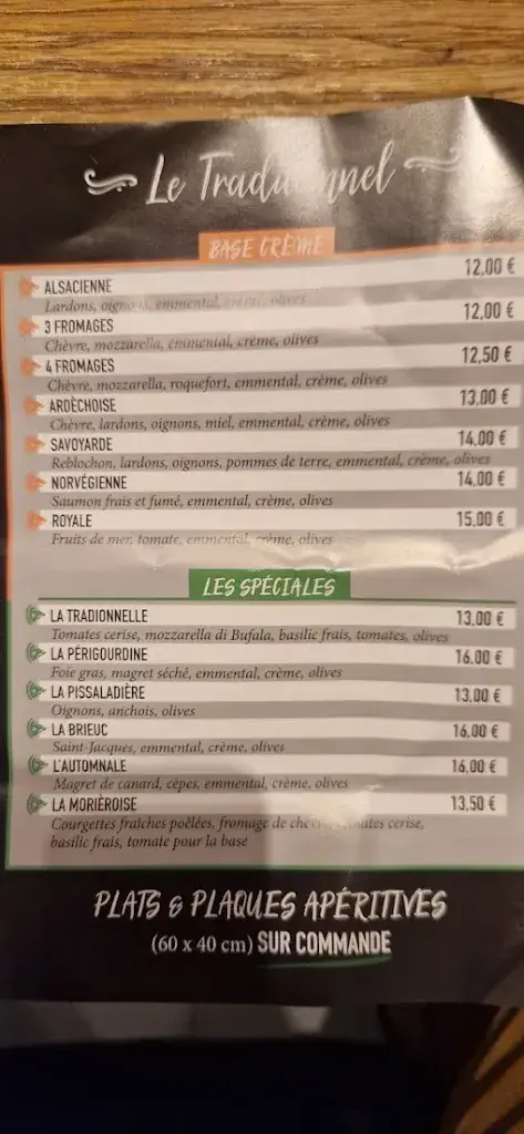 Menu_Le Traditionnel - Pizzas au feu de bois, et plats  à emporter._Morières-lès-Avignon_image_2